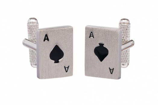 Ace of Spades Playing Card Cufflinks